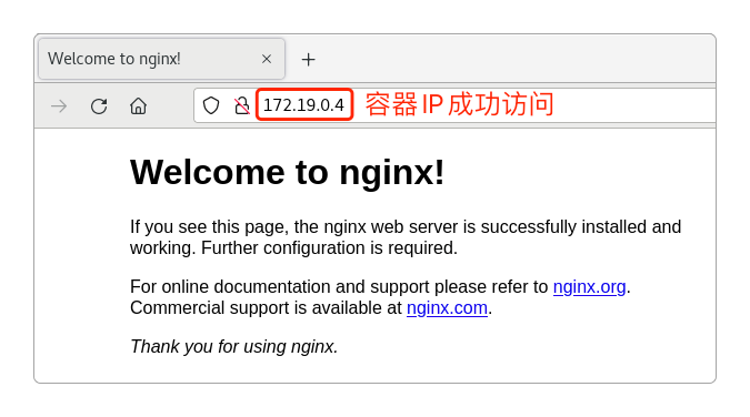 通过容器IP访问nginx服务
