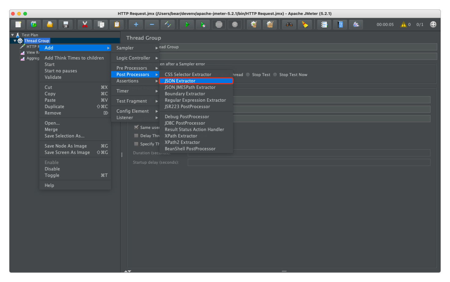 添加JSON Extractor