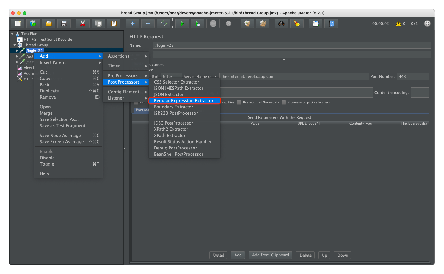 添加Regular Expression Extractor