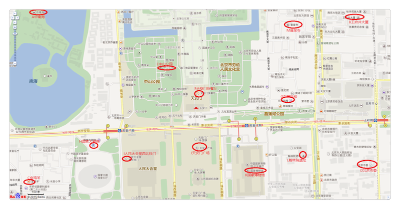 地图上的坐标点