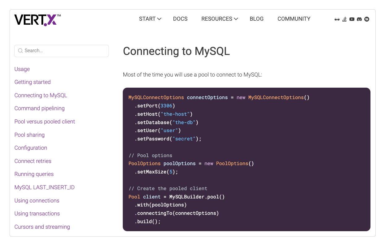 Connecting to MySQL